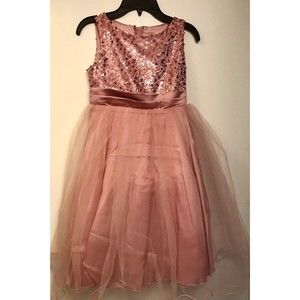 Kids Dream Long Tulle Flower Girl Dresses Kids Wedding Birthday 13-14 Pink